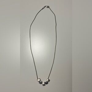 8” Chain 90’s Vintage Multicolored Silver Pebble Necklace